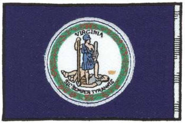 Picture of Virginia Flag Machine Embroidery Design