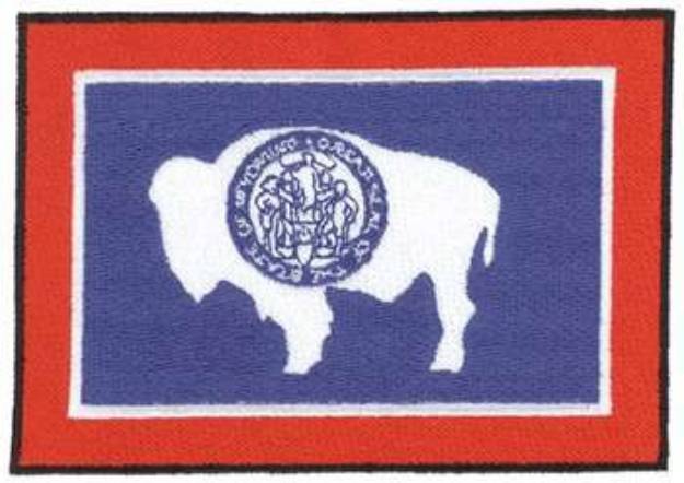 Picture of Wyoming Flag Machine Embroidery Design