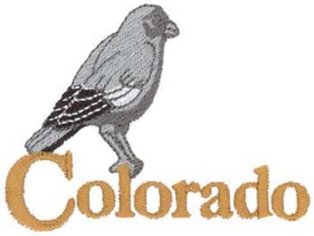 Picture of Colorado Lark Bunting Machine Embroidery Design