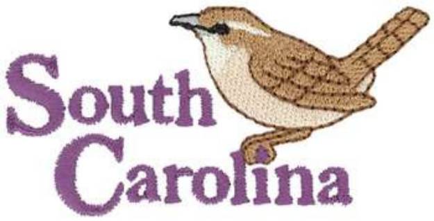 Picture of South Carolina Wren Machine Embroidery Design