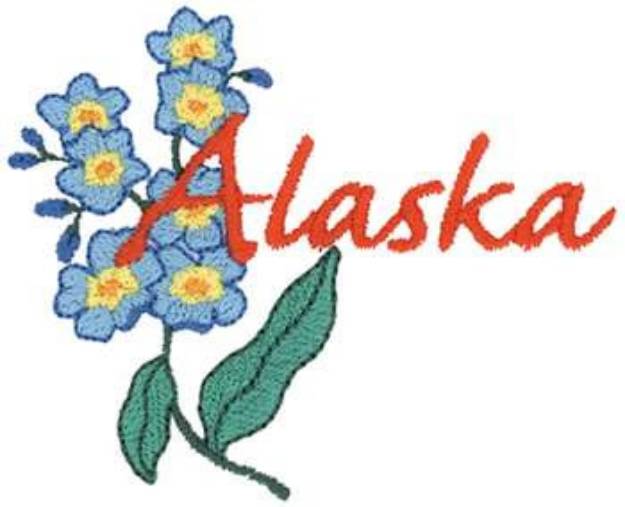 Picture of Alaska Forget Me Not Machine Embroidery Design