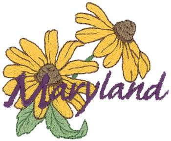 Maryland Black-eyed Susan Machine Embroidery Design