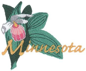 Minnesota Ladys Slipper Machine Embroidery Design