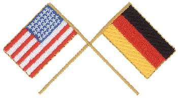USA & Germany Flag Machine Embroidery Design