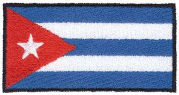 Picture of Cuba Flag Machine Embroidery Design