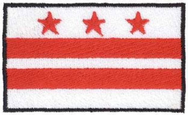 Picture of District Of Columbia Flag Machine Embroidery Design