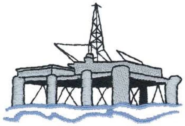 Picture of Oil Rig Machine Embroidery Design