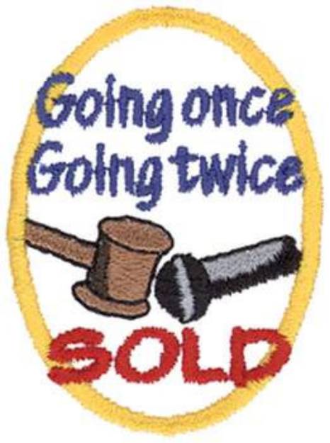 Picture of Auctioneer Emblem Machine Embroidery Design