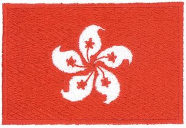 Picture of Hong Kong Flag Machine Embroidery Design