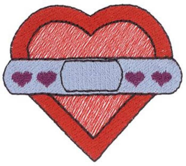 Picture of Bandaged Heart Machine Embroidery Design