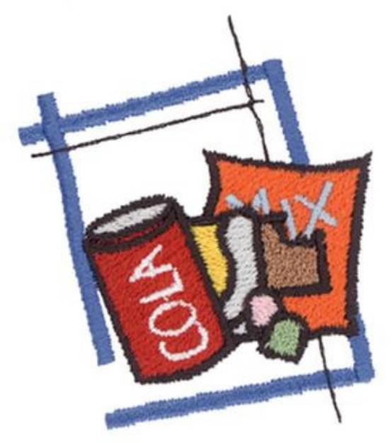 Picture of Snacks Machine Embroidery Design