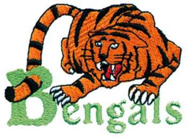 Picture of Bengals Mascot Machine Embroidery Design