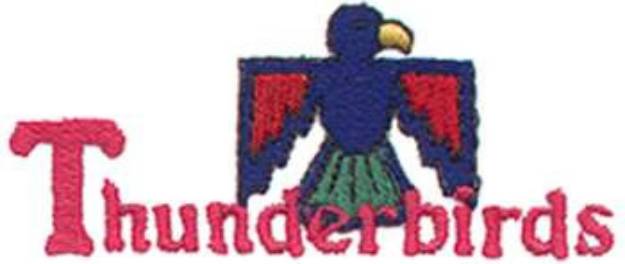 Picture of Thunderbirds Mascot Machine Embroidery Design