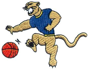 Basketball Cougars Machine Embroidery Design