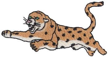 Pouncing Leopard Machine Embroidery Design