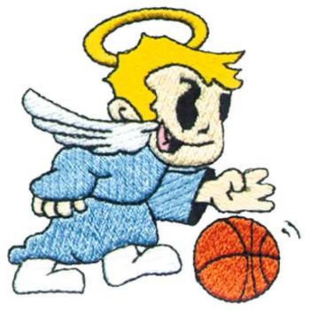 Picture of Basketball Angel Machine Embroidery Design