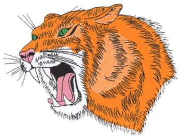 Picture of Tiger Head Machine Embroidery Design