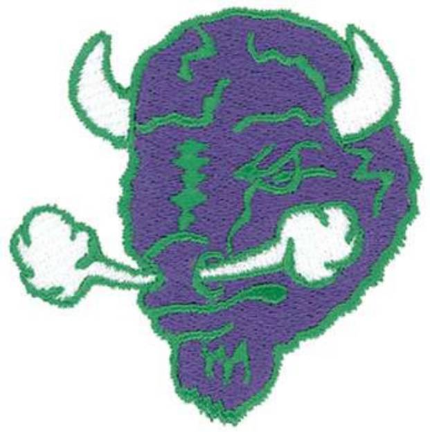 Picture of Buffalo Head Machine Embroidery Design