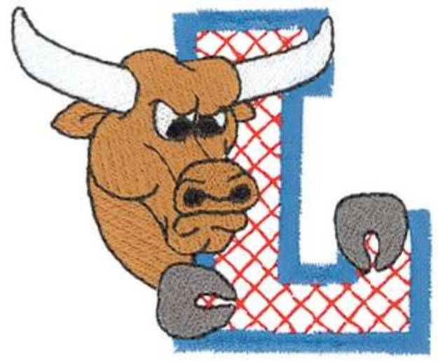 Picture of Longhorn L Machine Embroidery Design