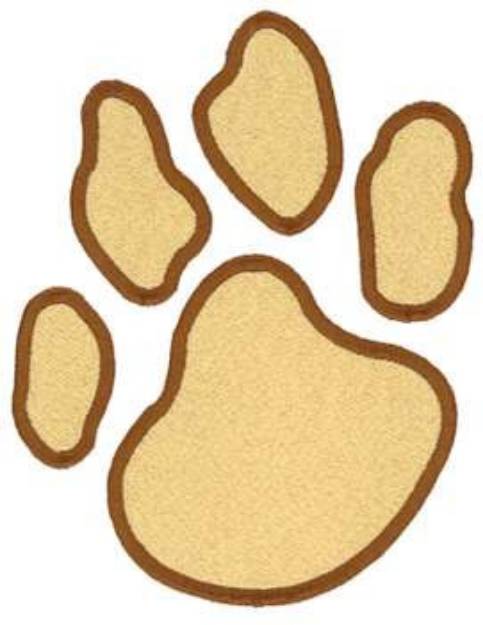 Picture of Pawprint Outline Machine Embroidery Design