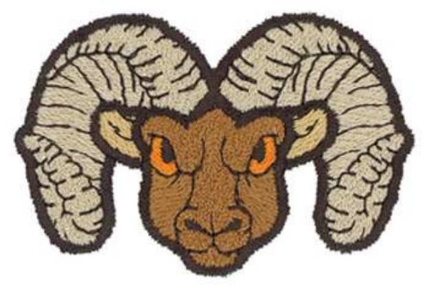 Picture of Ram Head Machine Embroidery Design