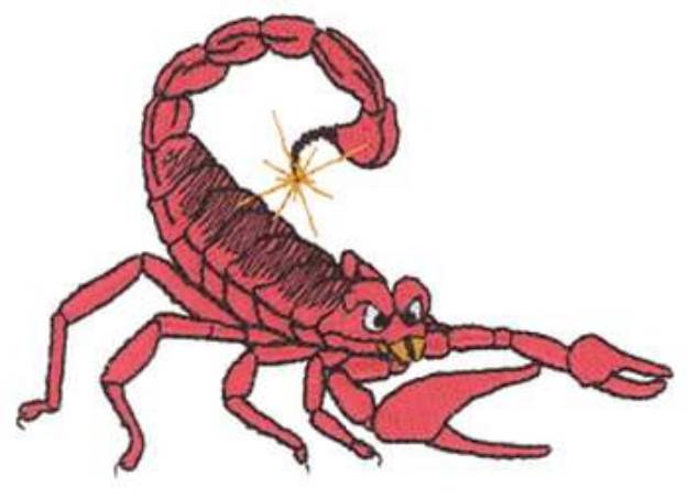 Picture of Scorpion Mascot Machine Embroidery Design