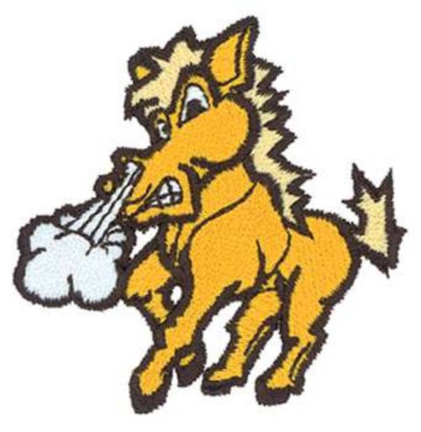 Picture of Mustang Mascot Machine Embroidery Design