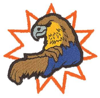 Hawk Mascot Machine Embroidery Design