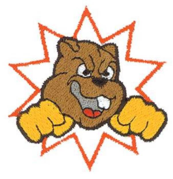 Picture of Gopher Mascot Machine Embroidery Design