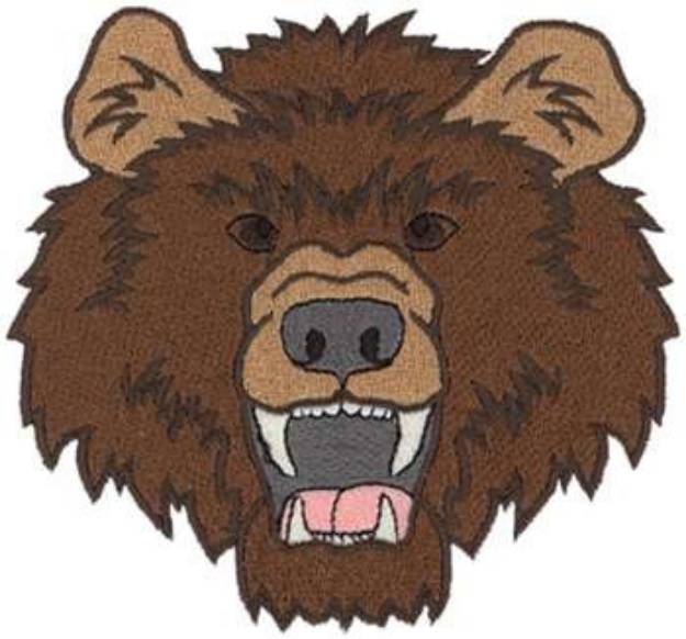 Picture of Bear Head Machine Embroidery Design