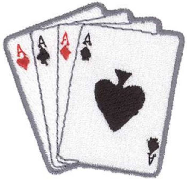 Picture of Aces Machine Embroidery Design