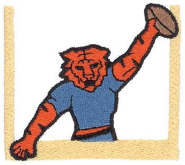 Picture of Tiger Football Machine Embroidery Design