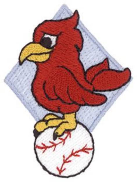 Picture of Cardinal Baseball Machine Embroidery Design