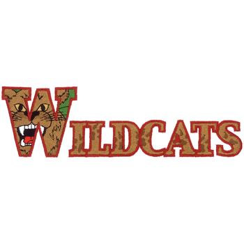 Wildcats Text Machine Embroidery Design