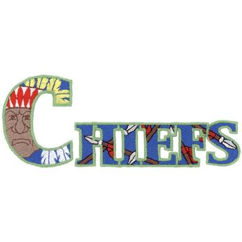 Chiefs Text Machine Embroidery Design
