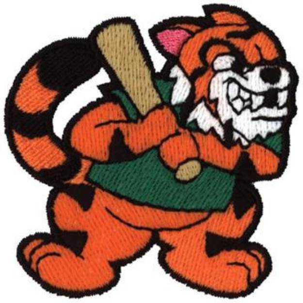 Picture of Tiger Baseball Machine Embroidery Design