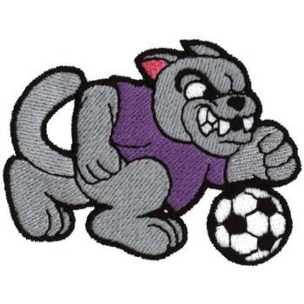 Picture of Panther Soccer Machine Embroidery Design