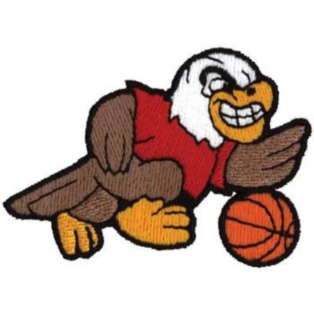 Picture of Eagle Basketball Machine Embroidery Design