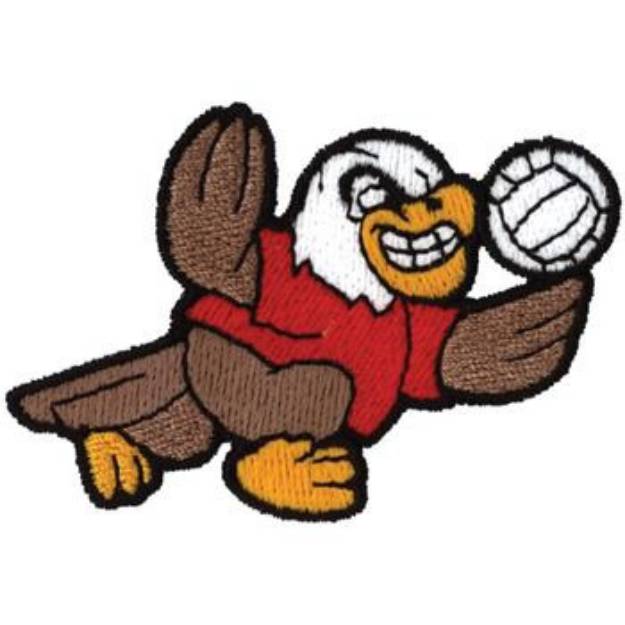 Picture of Eagle Volleyball Machine Embroidery Design