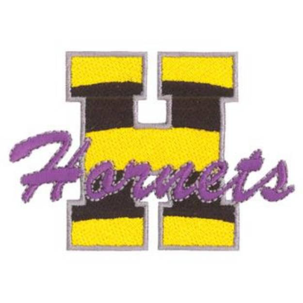 Picture of H for Hornets Machine Embroidery Design