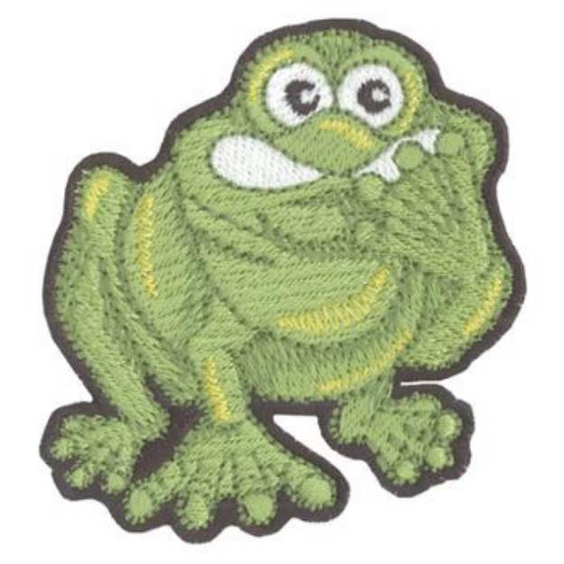 Picture of Worried Frog Machine Embroidery Design