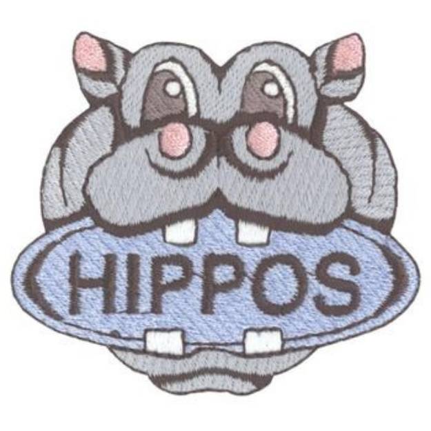 Picture of Hippos Mascot Machine Embroidery Design