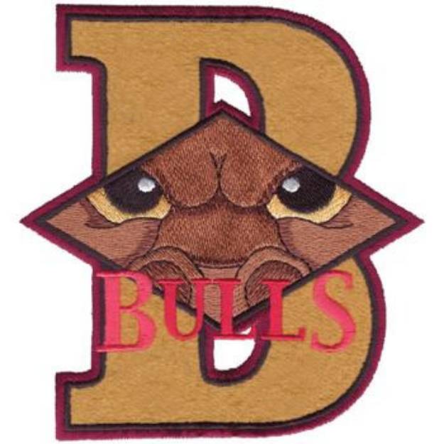 Picture of Bulls B Applique Machine Embroidery Design