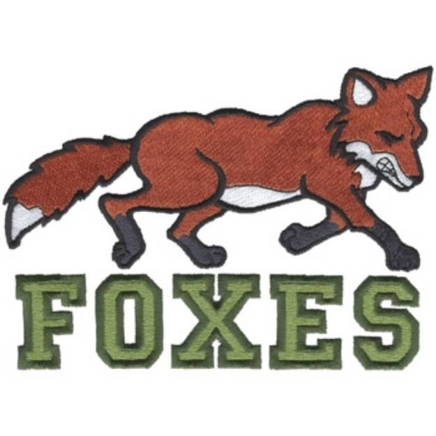 Picture of Foxes Machine Embroidery Design