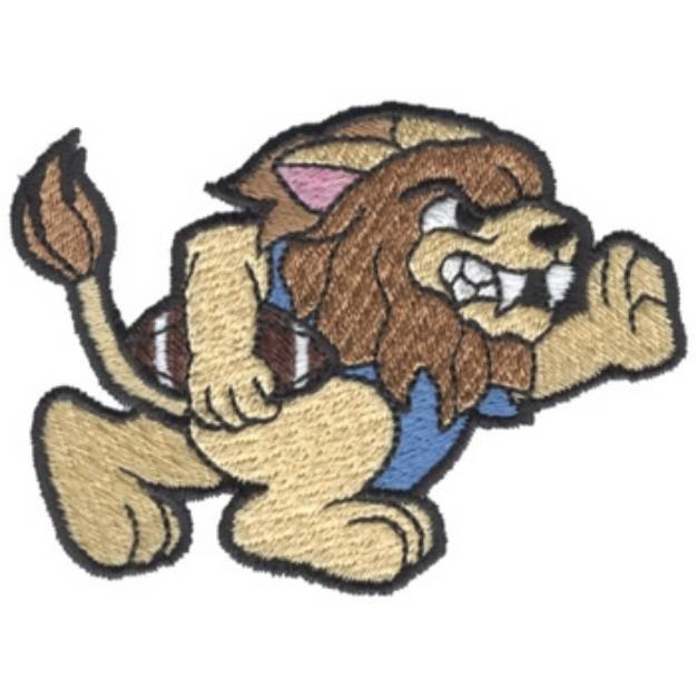 Picture of Football Lion Machine Embroidery Design