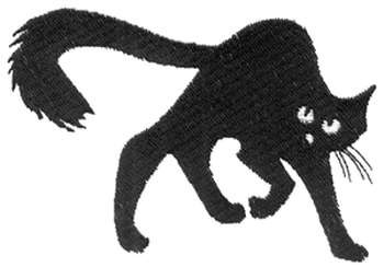 Black Cat Machine Embroidery Design