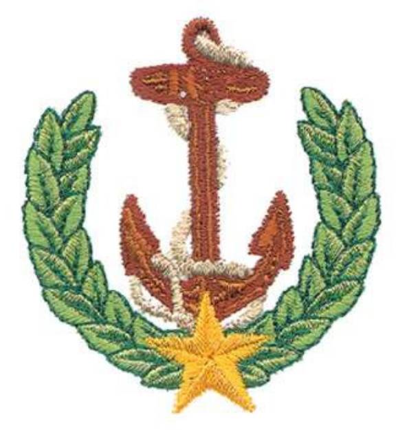 Picture of Anchor Crest Machine Embroidery Design