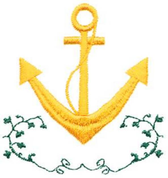 Picture of Anchor Crest Machine Embroidery Design