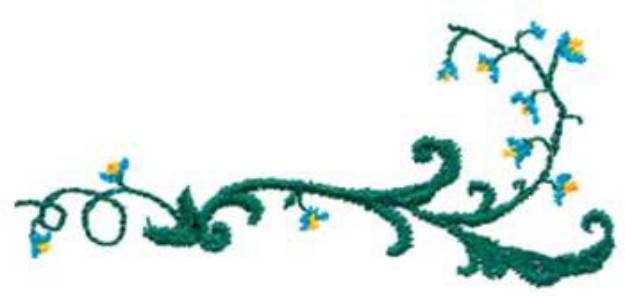 Picture of Floral Scroll Machine Embroidery Design