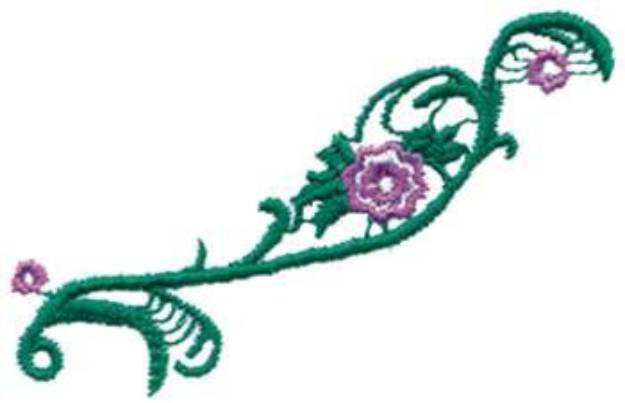 Picture of Flower Scroll Machine Embroidery Design